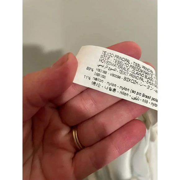 Zara White Cropped Mesh Puff Sleeve Swiss Dot Top - Picture 9 of 10